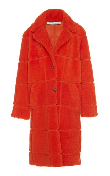 Off-white C/o Virgil Abloh Oversized Quilted Fur Overcoat