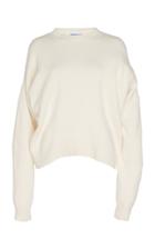 Mugler Relaxed Ribbed Knit Crew Neck Sweater
