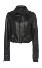 Giambattista Valli Buckle-trimmed Leather Jacket