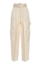 Rosie Assoulin Belted Silk Cargo Pant