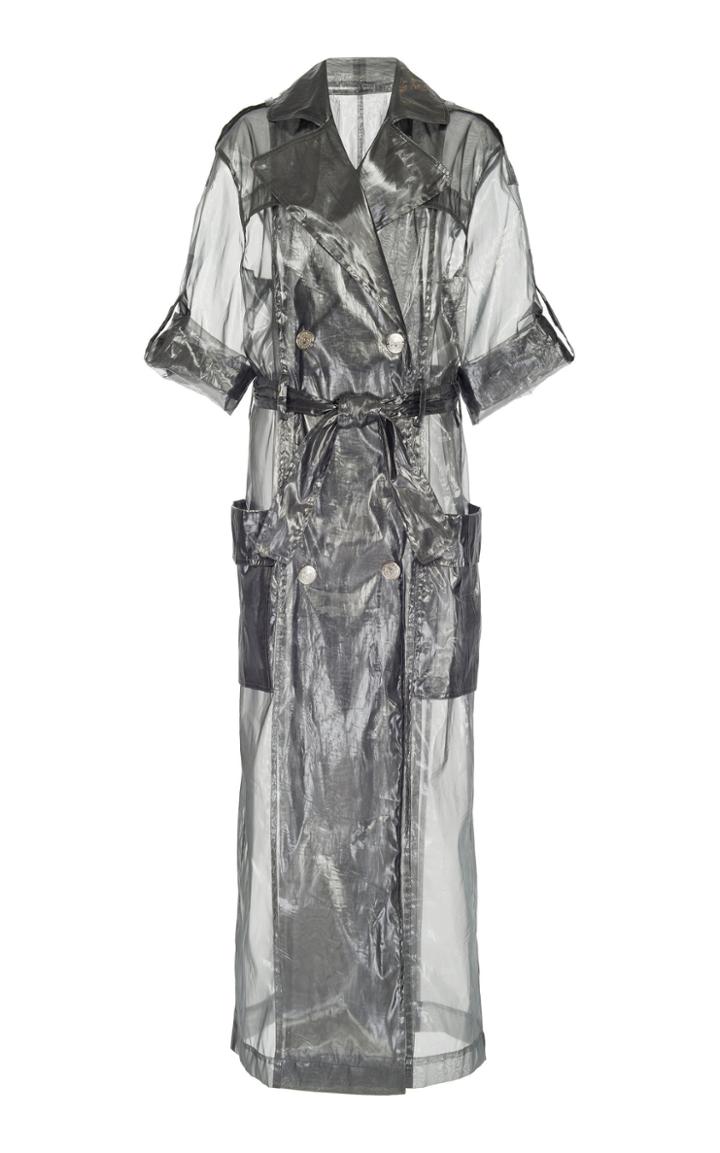 Balmain Sheer Trench Coat