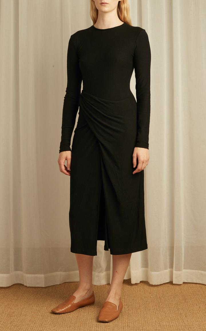 Moda Operandi Vince Draped Knit Midi Dress