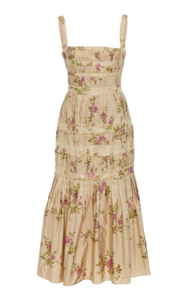 Brock Collection M'o Exclusive Odetta Silk-blend Midi Dress