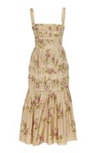 Brock Collection M'o Exclusive Odetta Silk-blend Midi Dress