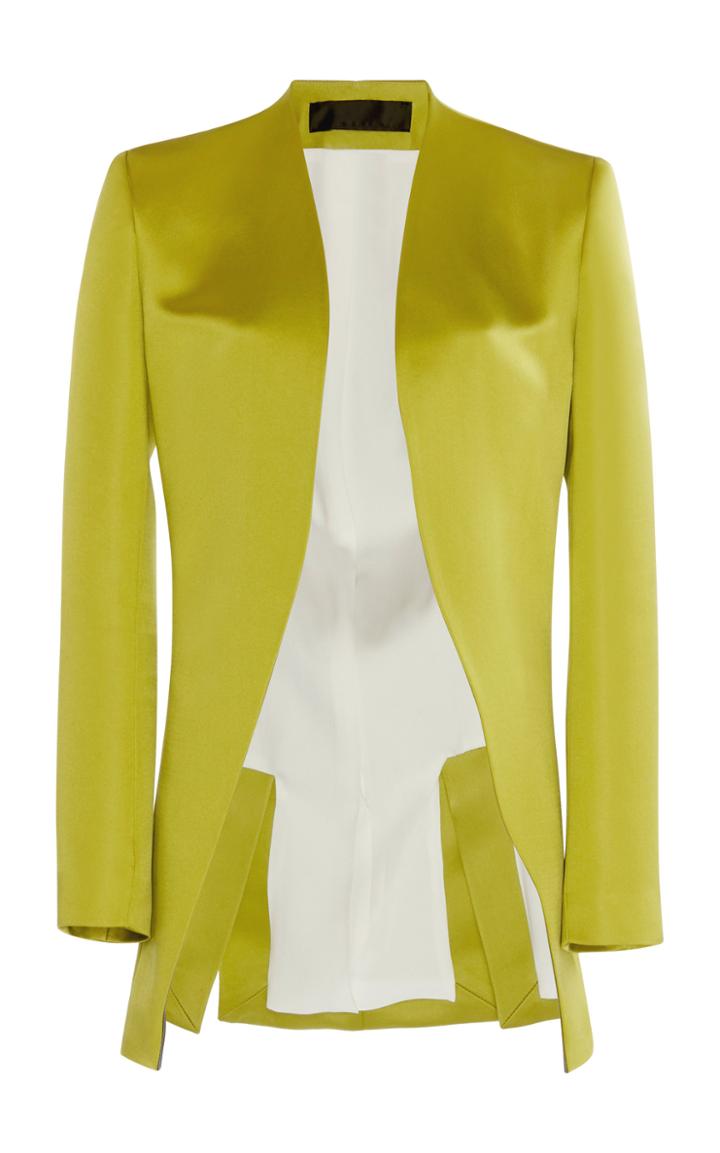 Moda Operandi Haider Ackermann Collarless Silk Blazer Size: 36