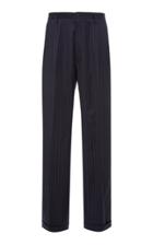Maison Margiela Pinstriped Mohair And Wool-blend Pants
