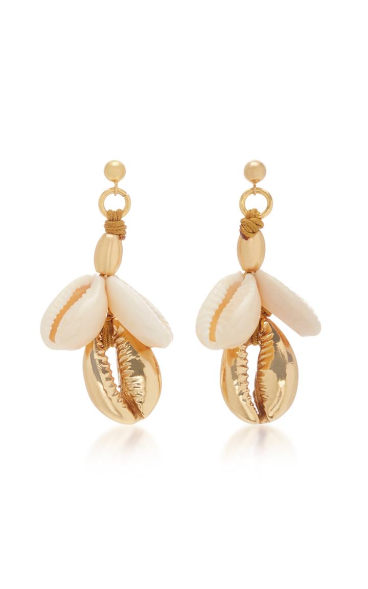 Tohum 22k Gold-plated Shell Earrings