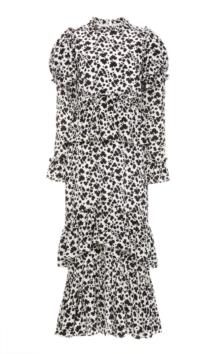 Moda Operandi Macgraw Jardin Silk Chiffon Dress Size: 6
