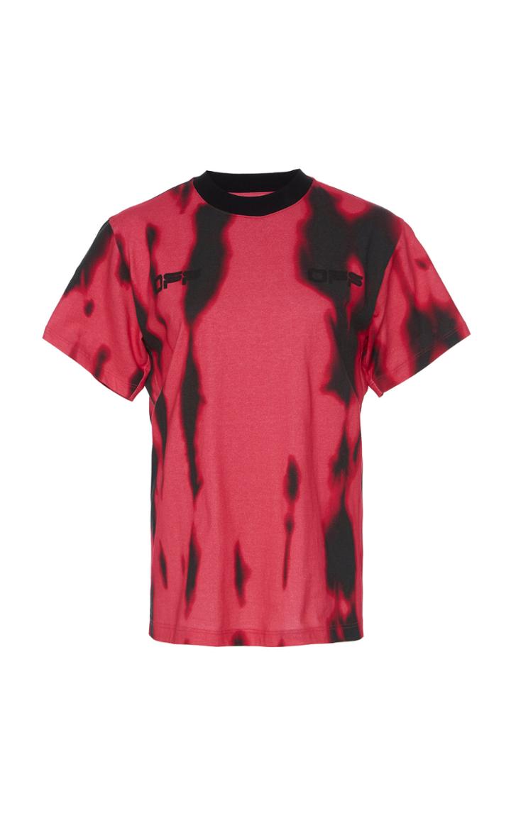 Off-white C/o Virgil Abloh Tiger Dye Cotton Tee