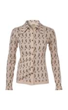 Moda Operandi Dodo Bar Or Vanessa Jacquard-knit Button-front Top