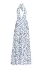 Moda Operandi Agua By Agua Bendita Oliva Acacias-print Linen Maxi Halter Dress