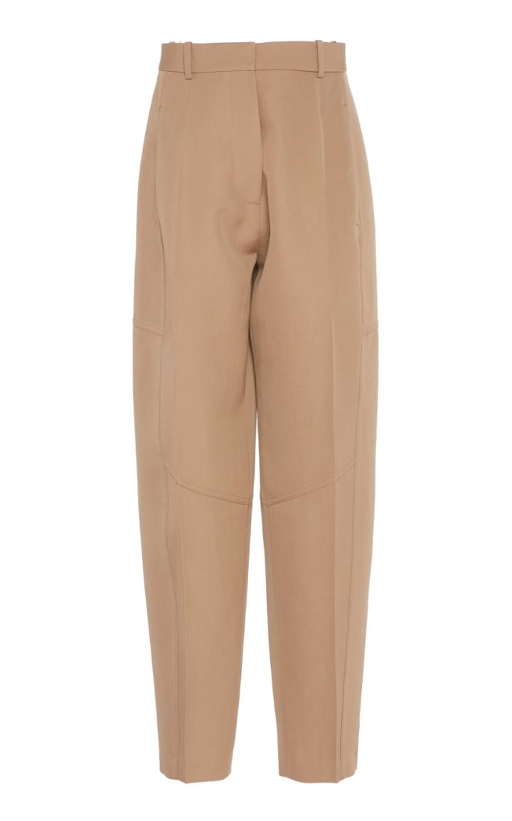 Victoria Beckham High Waist Paneled Cotton Trousers
