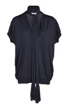 Brunello Cucinelli Tie-detailed Cashmere And Silk-blend Top
