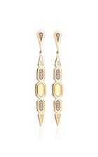 Gilan Altuncan 18k Rose Gold Pav Diamond Earrings