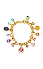 Mallary Marks Jubilee 18k Gold Multi-stone Charm Bracelet