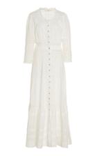 Loveshackfancy Selma Eyelet Semi-sheer Cotton Maxi Dress