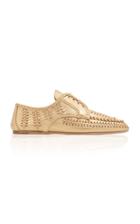 Prada Metallic Leather Brogues