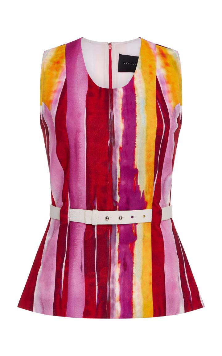 Jeffrey Dodd Side Slits Peplum Top