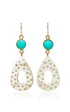Ashley Pittman Bendi Horn And Turquoise Earrings