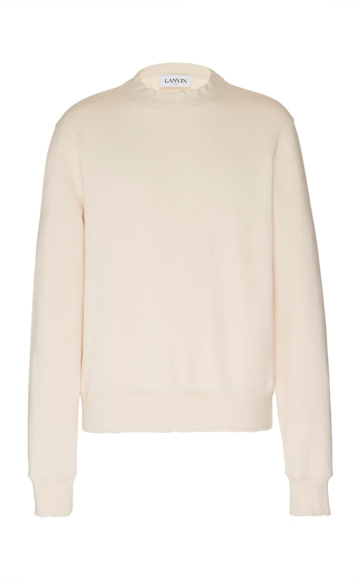 Lanvin Logo-printed Wool And Mohair-blend Sweater Size: 46