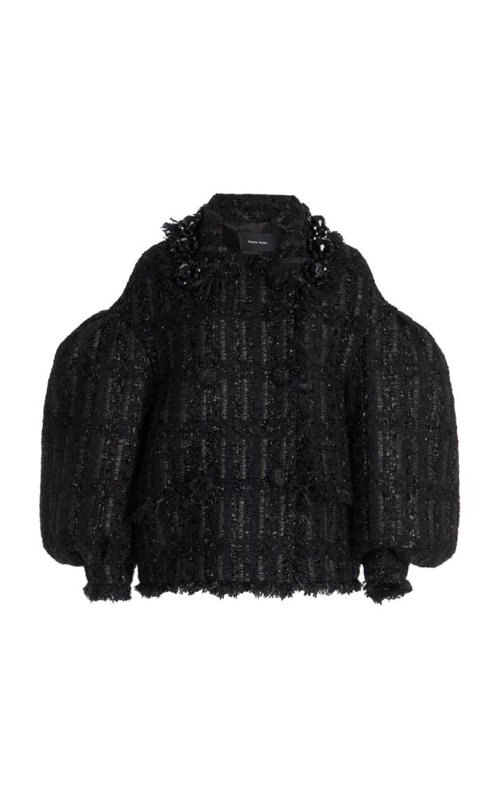 Moda Operandi Simone Rocha Beaded Double-breasted Cady Jacket