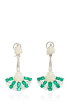 Sutra Emerald And Opal Drop Earrings
