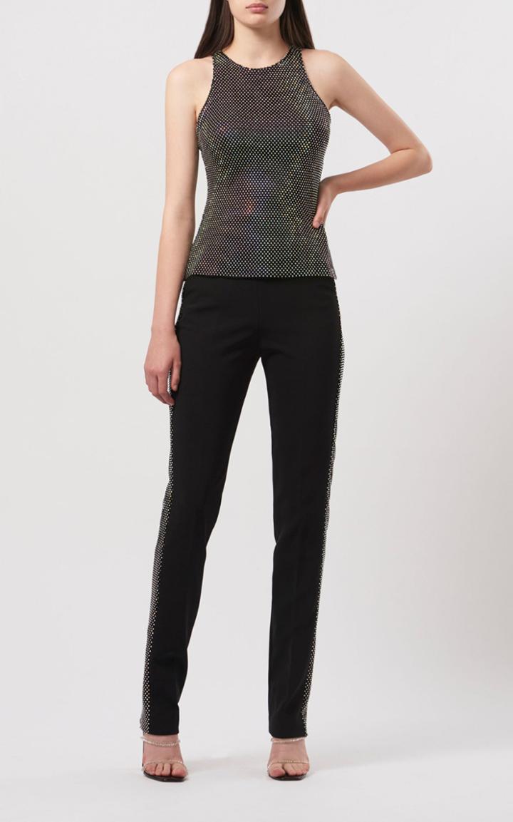 Moda Operandi David Koma Crystal Mesh Sleeveless Top