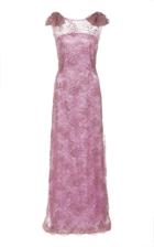 Rodarte Glittered Illusion Chantilly Lace Dress