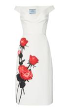 Prada Floral-print Cotton Midi Dress