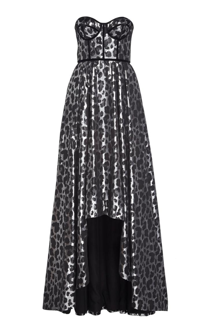 Ralph & Russo Strapless Metallic Corset Dress