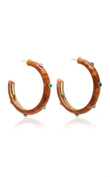 Eduarda Brunelli Blue Topaz Savannah Coconut Hoops