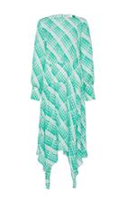Rixo Elsa Asymmetric Silk-blend Midi Dress