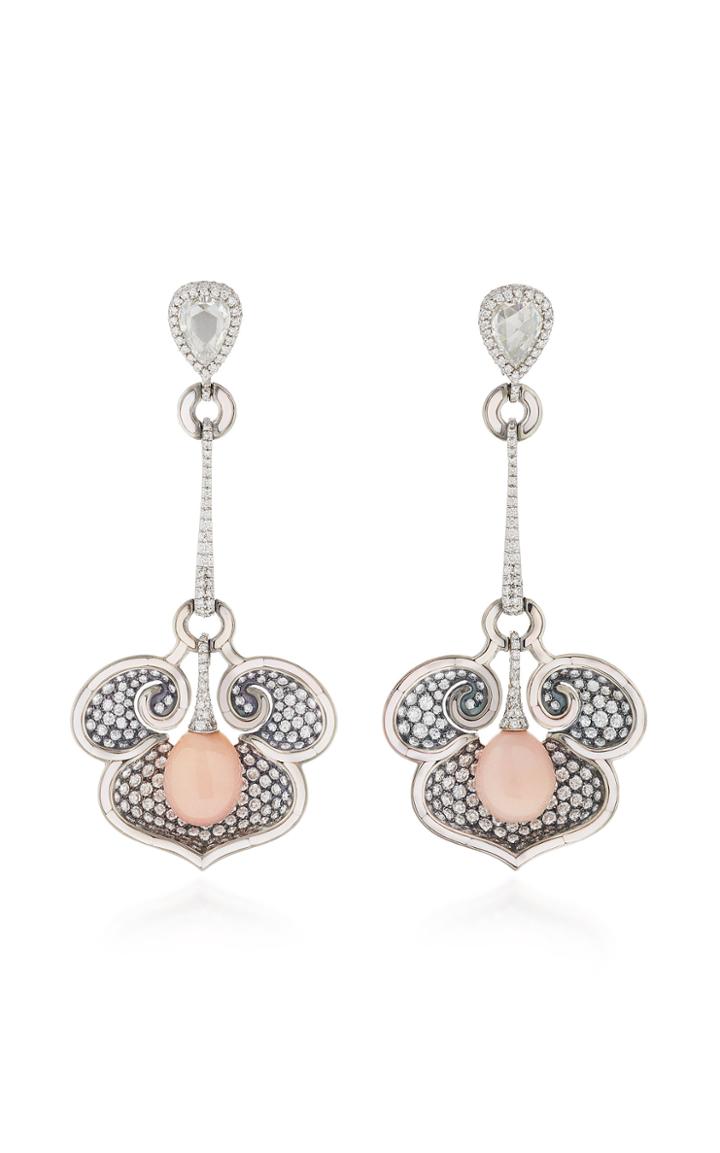 Arunashi One-of-a-kind Diamond And Conch Pearl Earrings