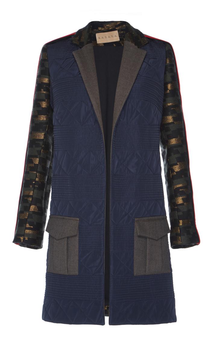Hussein Bazaza Quilted Geometric Coat