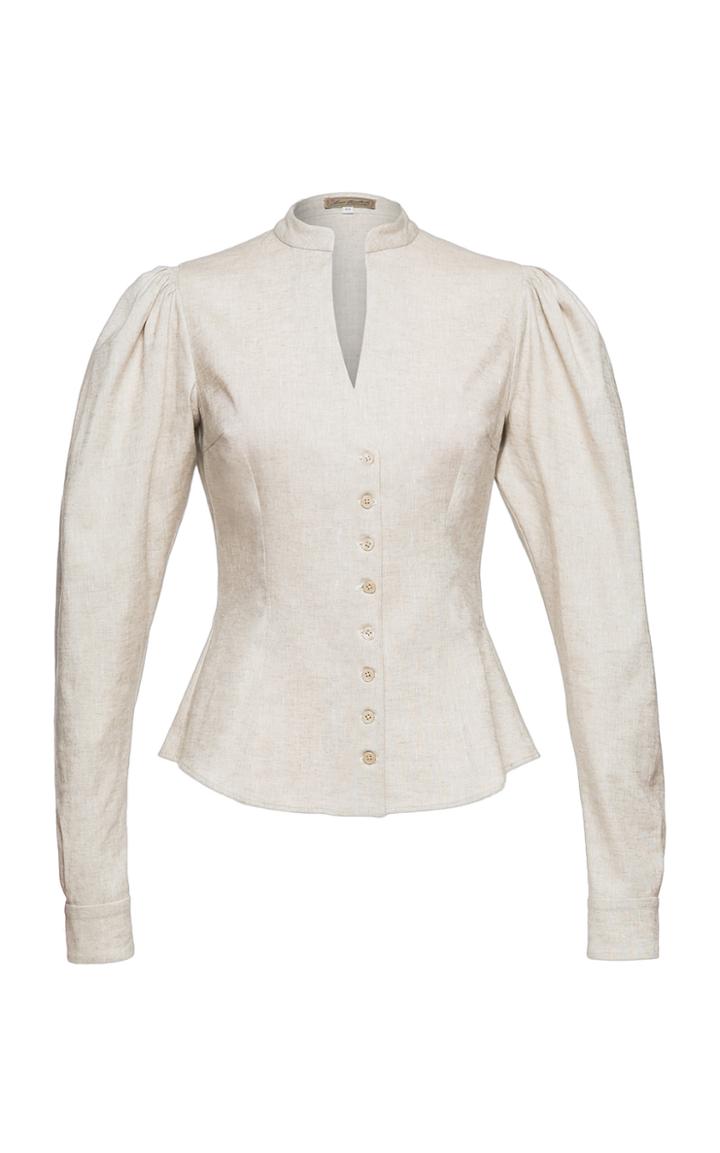 Lena Hoschek Dr. Quinn Linen-blend Top