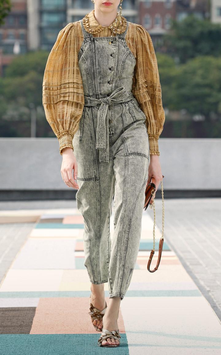 Moda Operandi Ulla Johnson Archer Distressed Denim Jumpsuit