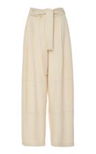 Sally Lapointe Belted Twill Wide-leg Pants