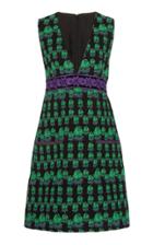 Anna Sui Rosette Jacquard Jumper Dress