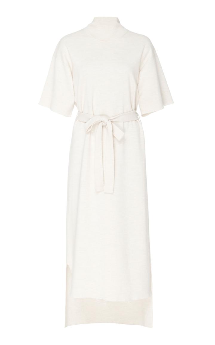Co Light Merino Short Sleeve Mock Neck Sweater Dress