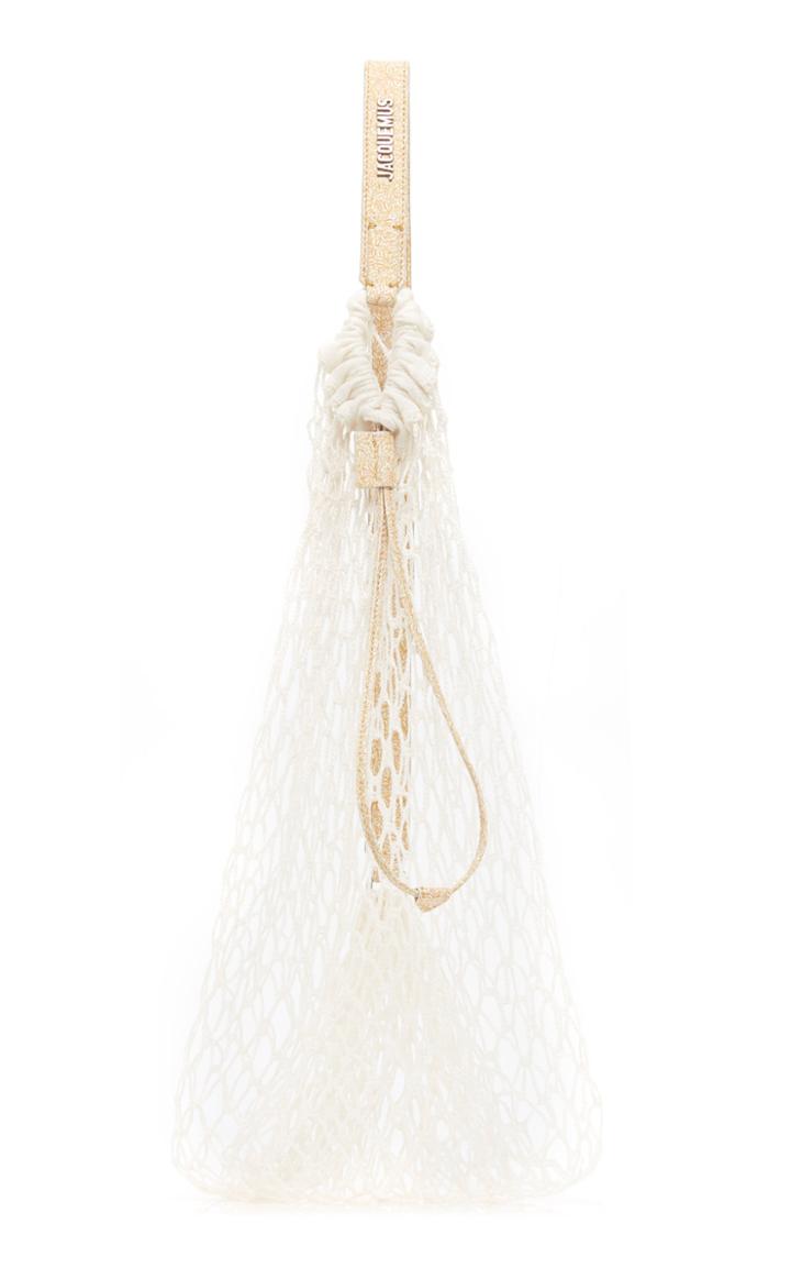 Jacquemus Leather-trimmed Mesh Bag