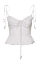 Moda Operandi Johanna Ortiz Huellas Cotton-blend Peplum Top