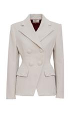 Sara Battaglia Double-breasted Velvet Blazer