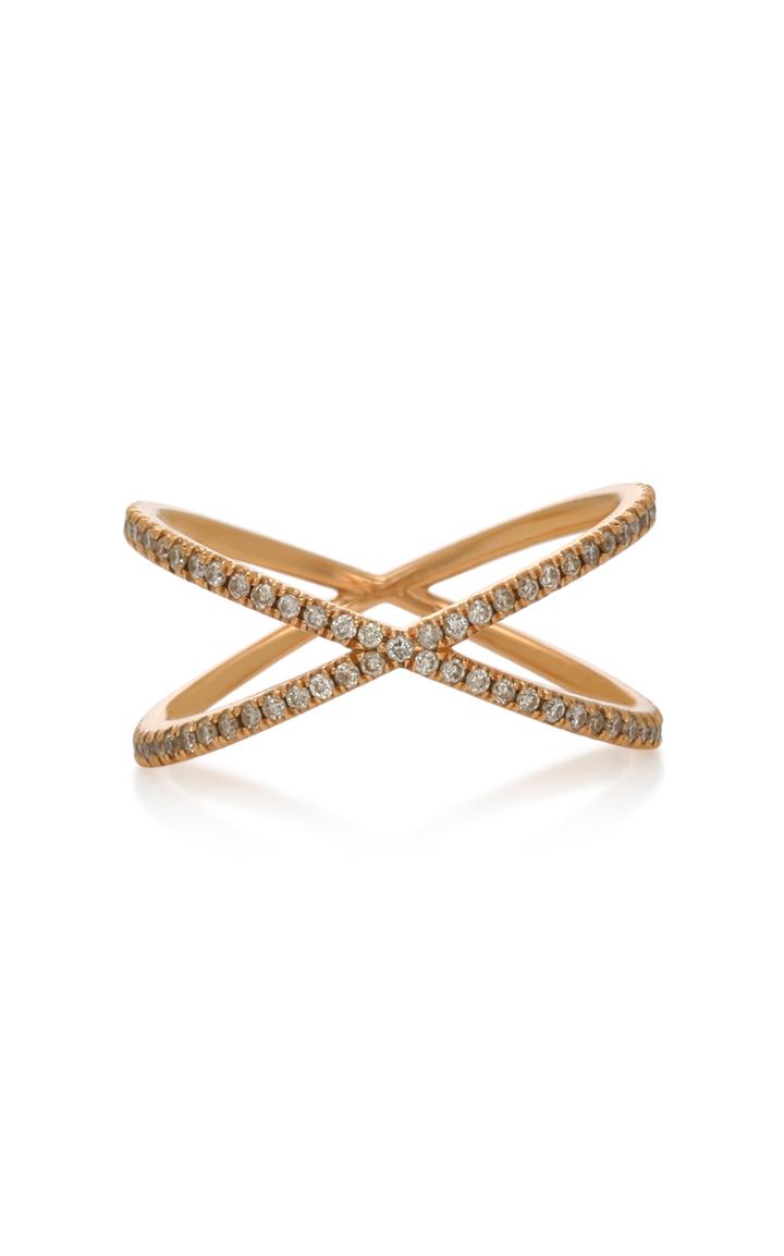 Eva Fehren Fine Shorty 18k Rose Gold And Diamond Ring