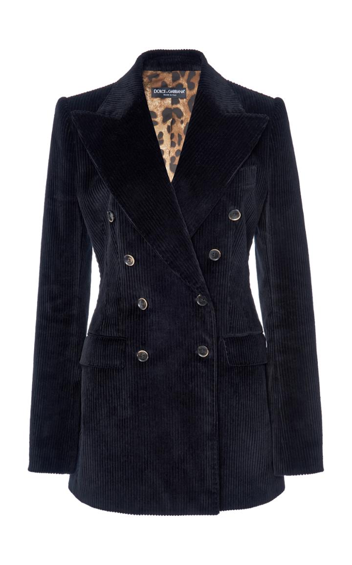 Moda Operandi Dolce & Gabbana Double-breasted Corduroy Blazer