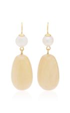 Sophie Monet The Egg Pearl And Pine Drop Earrings