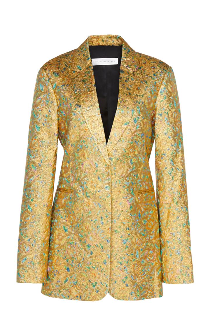 Victoria Beckham Metallic Jacquard Blazer