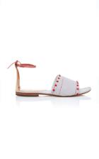 Markarian Cecilia Lilac Burlap Stripe Sandals
