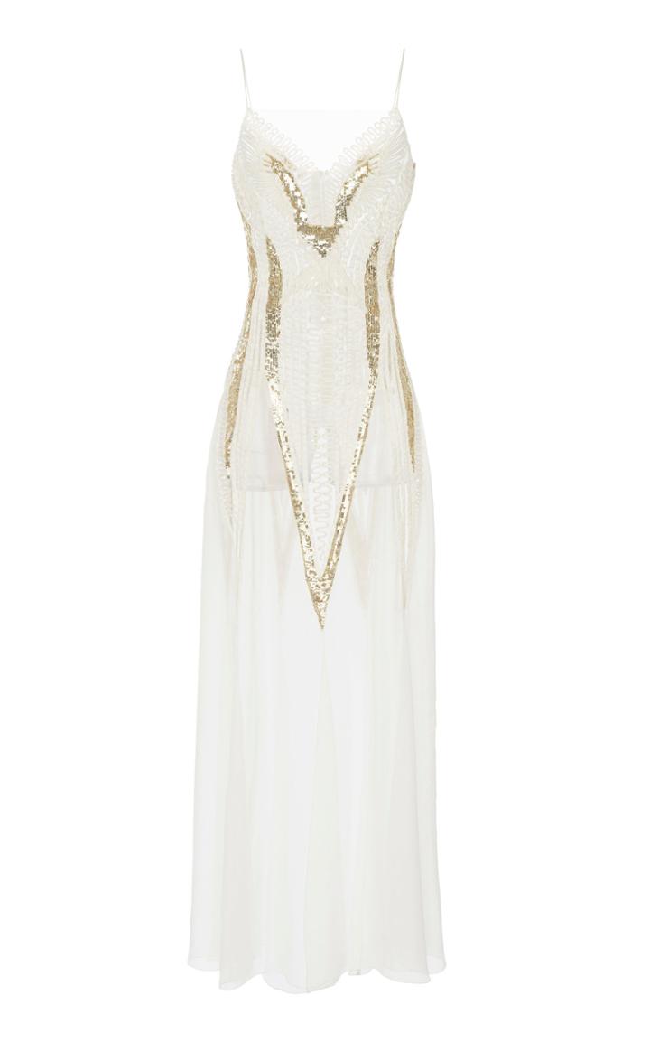 Temperley London Moondrop Embroidered Chiffon Dress