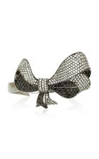 Colette Jewelry Carlota Bow 18k White Gold And Diamond Cuff