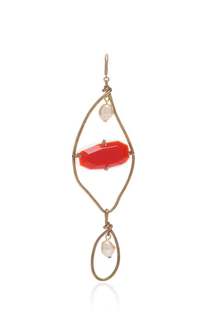 Marni Single Earring With Resin And Pearl